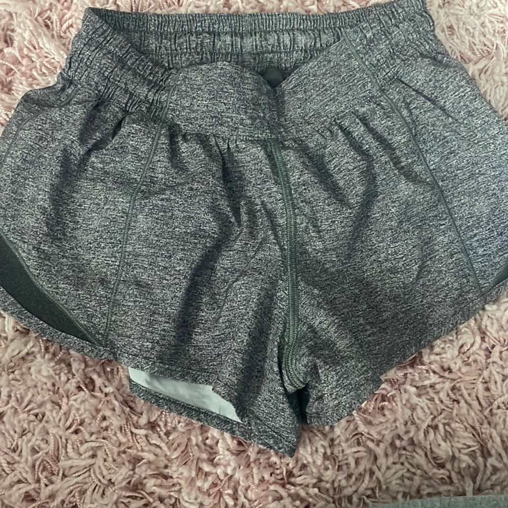 Grey Lululemon hotty hot shorts